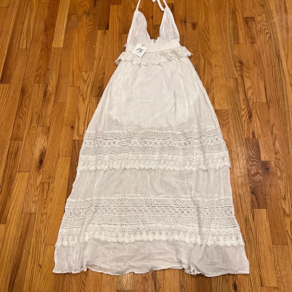 White Lace Maxi Dress